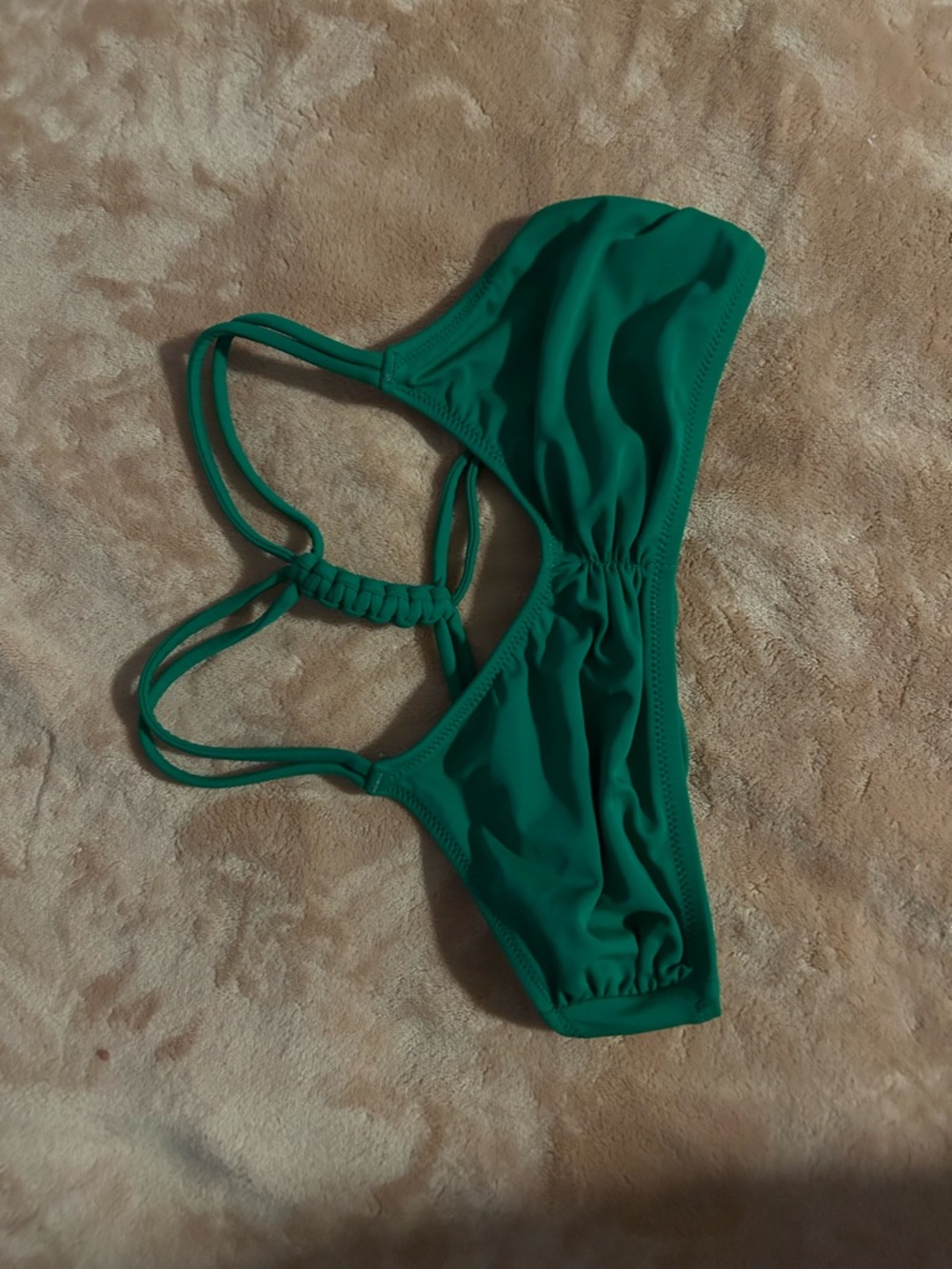 SHEIN Emerald Green Strappy Women's Bikini Top